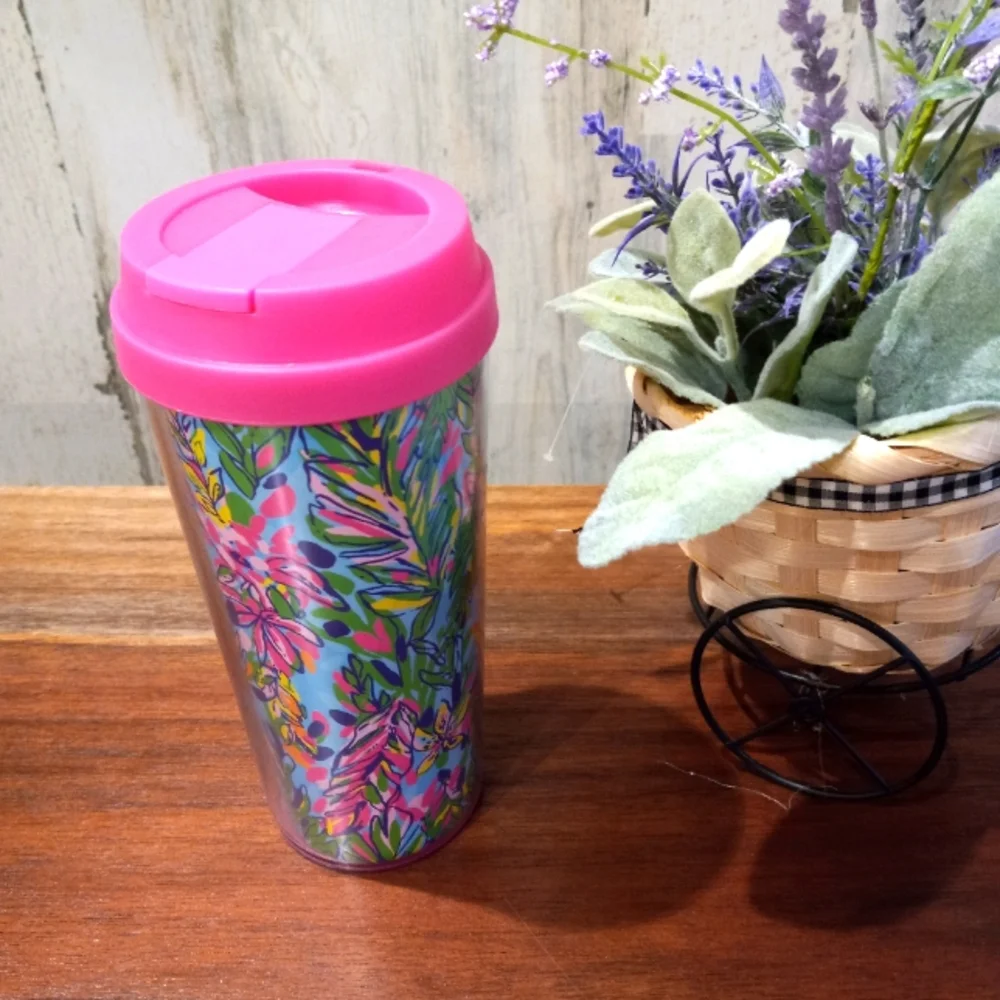 Lilly Pulitzer travel mug coffee wine for 2 - Picture 9 of 10